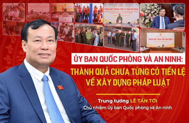 ỦY BAN QUỐC PHÒNG VÀ AN NINH: THÀNH QUẢ CHƯA TỪNG CÓ TIỀN LỆ VỀ XÂY DỰNG PHÁP LUẬT